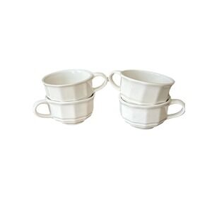 Pfaltzgraff Vintage Heritage White Set of 4 Coffee Cups